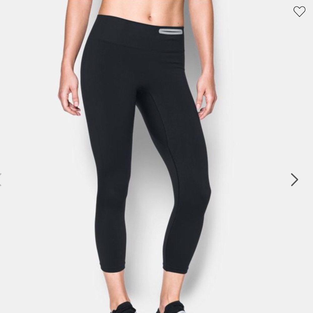 Under Armour Threadborne Seamless Crop Leggings Black Women’s M NWT 21”